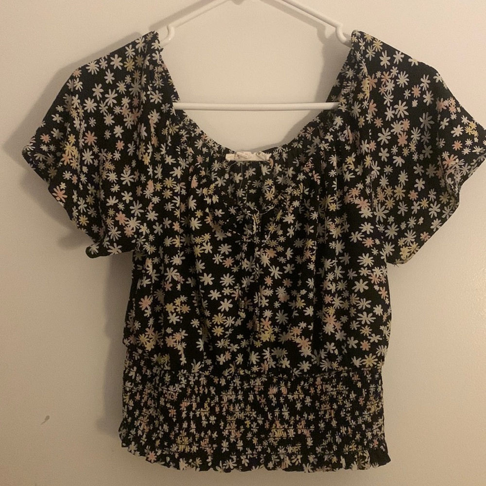 Pink rose crop top